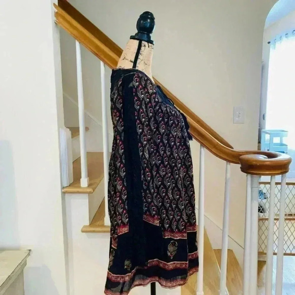 Free People Nomad Child Floral Dress Print Belle Sleeve Lace - Picture 13 of 16